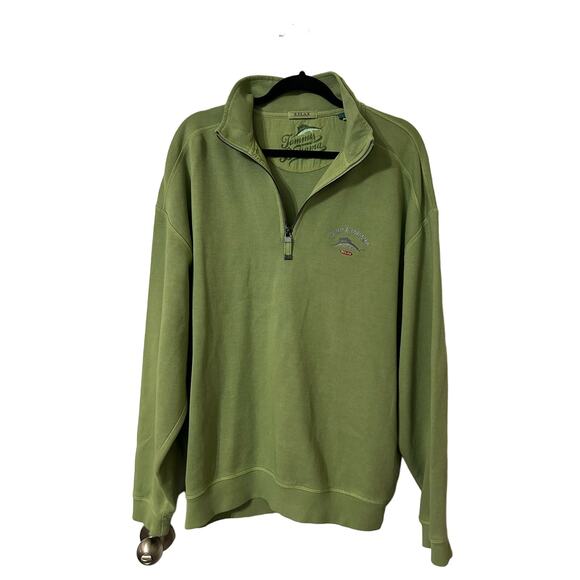 Tommy Bahama Relax, 1/4 zip, long sleeve over sized pullover sweater, Size L